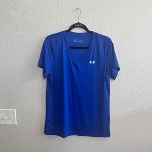 NWOT Under Armour Blue Athletic Short-Sleeve Shirt, Large